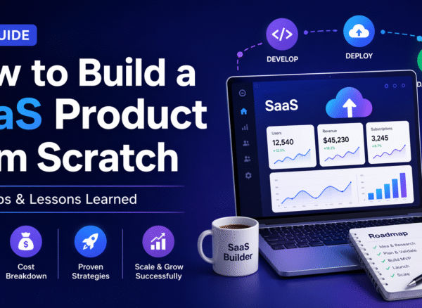 how to build a saas product from scratch cloud dashboard development concept