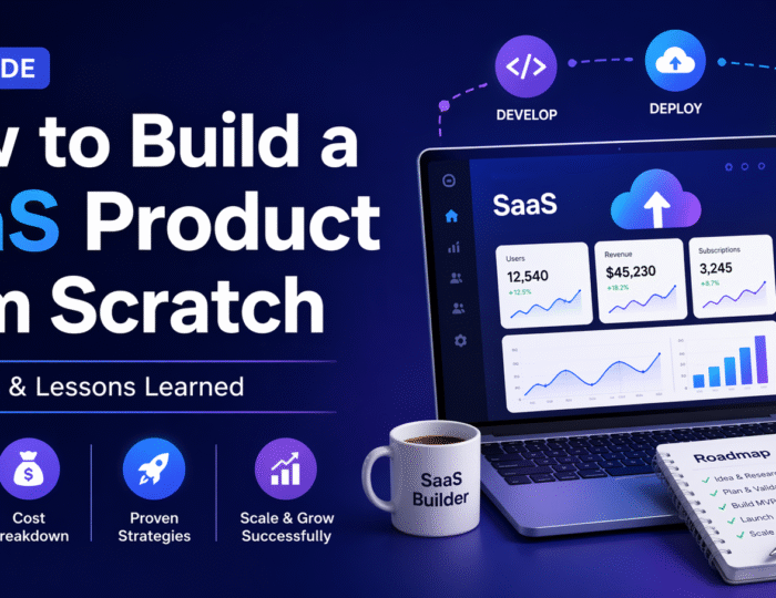 how to build a saas product from scratch cloud dashboard development concept