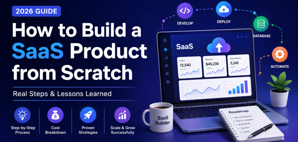 how to build a saas product from scratch cloud dashboard development concept
