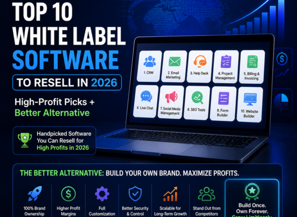 top 10 white label software to resell in 2026 showing high profit tools CRM email marketing SEO and better alternative custom solution