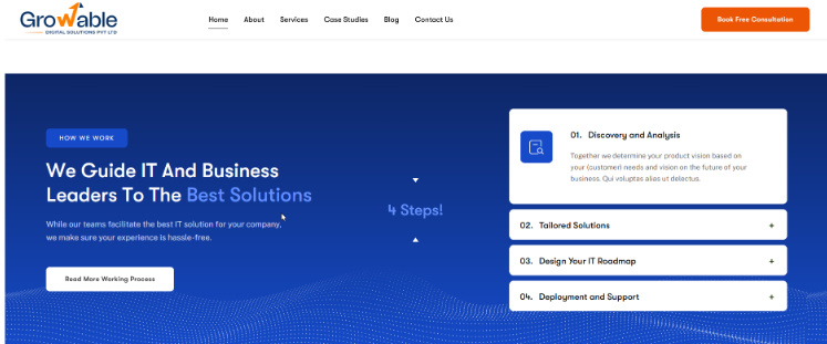 SaaS MVP development process dashboard showing product discovery, solution planning, roadmap design, and scalable startup software deployment in 2026.